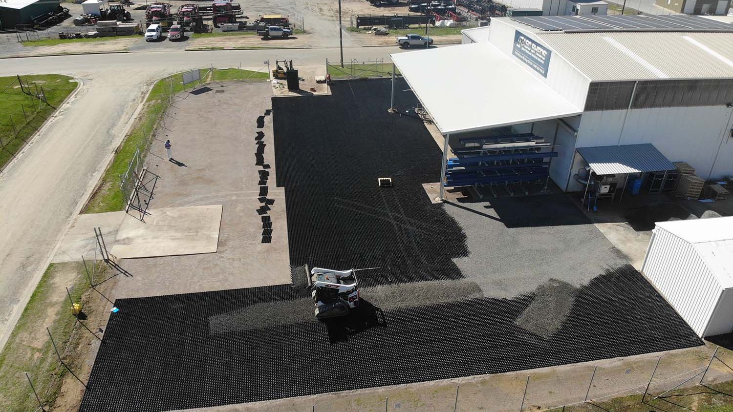 SurePave permeable paving installed in a car park