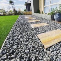 Strol aluminium garden edging installed